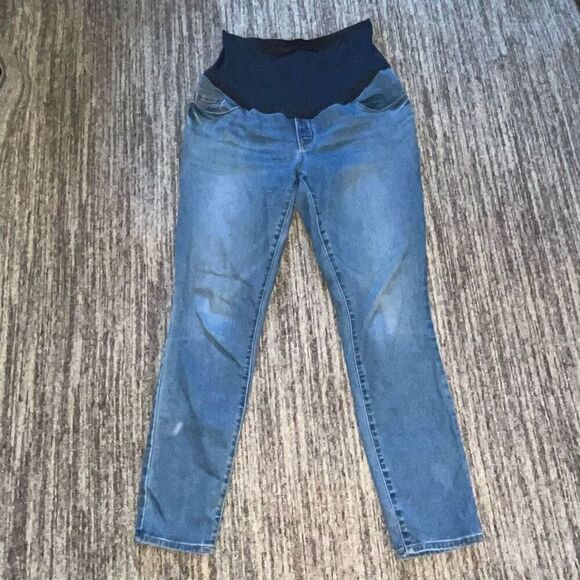 Old Navy Women’s Size 10 Full Panel Maternity Jeans Blue Medium Wash Denim - Picture 1 of 6